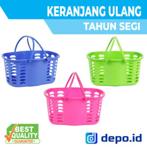 Keranjang Ulang Tahun Segi - Tempat Souvenir