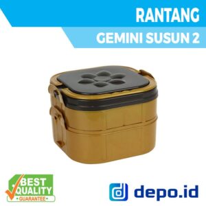 Rantang Gemini Susun 2 - Rantang Plastik - Rantang Makanan