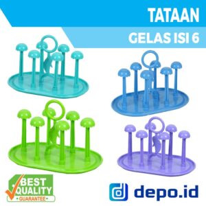 Tataan Gelas 6 - Rak Gelas