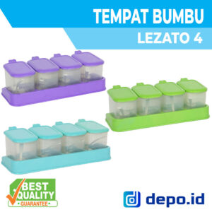 Tempat Bumbu Lezato isi 4 - Wadah Bumbu