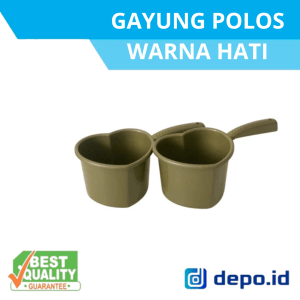 Gayung polos warna Hati Standart Gold