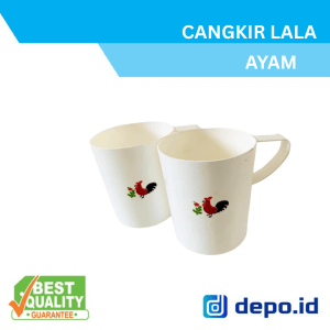 Cangkir Plastik Lala Ayam Putih / Gelas Plastik Mini / Gelas Plastik Anak-anak